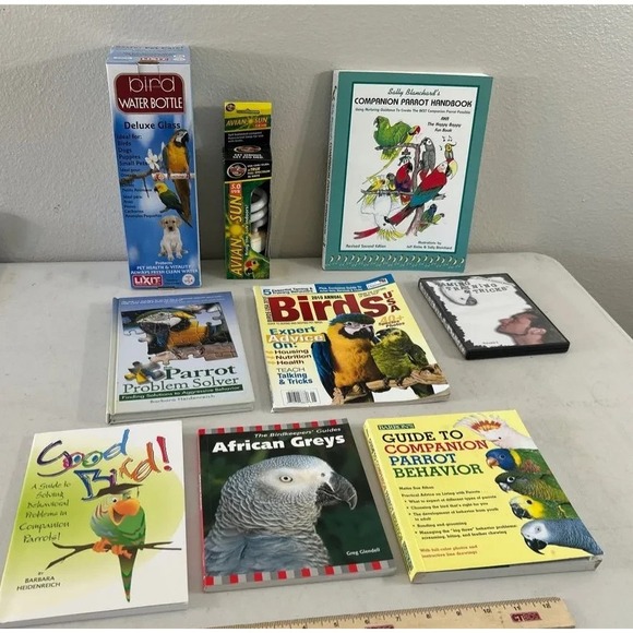 Other - Parrot Lot - Bird Water Bottle, 5UVB Bird Bulb, Parrot Problem Solver+